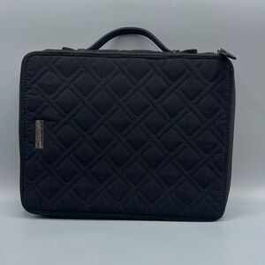Vera Bradley Black Quilted Tech Tablet Case with Handle